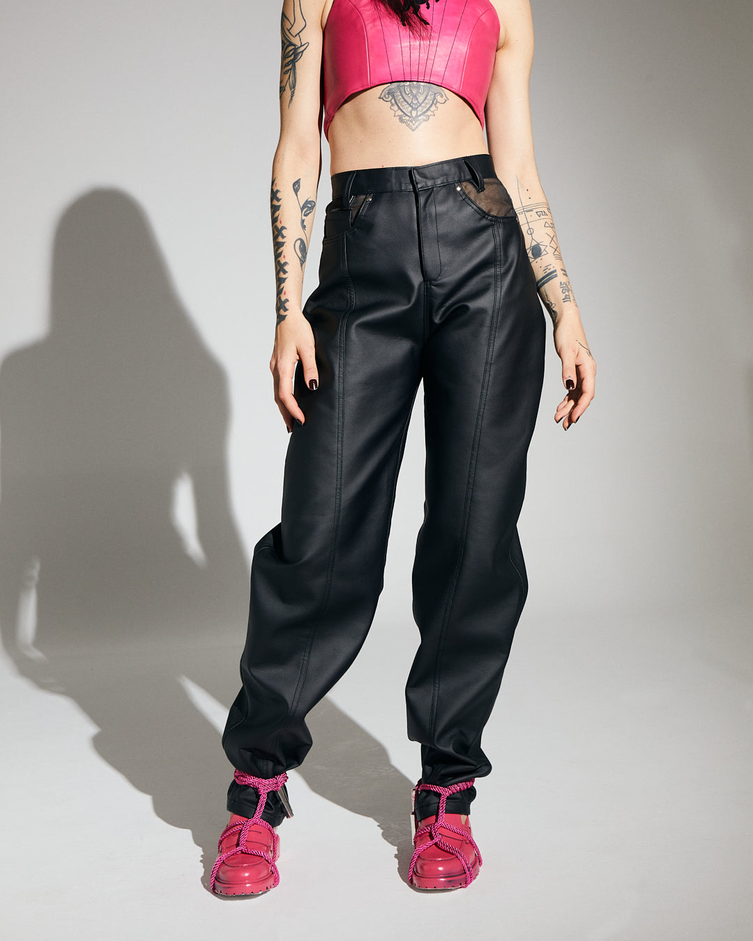 'Fortuna' faux leather pants